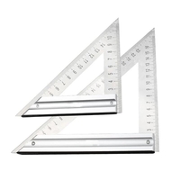 Règle de Triangle de règle carrée de 90 degrés plus verte en acier inoxydable panneau de Triangle multifonction instrume