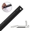 Règle droite multifonctionnelle en alliage daluminium Protection de coupe Art outil de dessin avancé antidérapant p