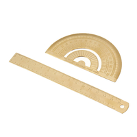 Règle en laiton Triangle en métal règle droite pour le travail du bois règle de mesure outils de dessin de ligne de vagu