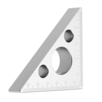 Règle métrique de pouce dalliage daluminium de règle de taille à angle droit de 90 degrés pour le travail du b