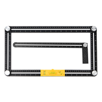 Règle pliante multifonction en aluminium à quatre carrés