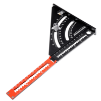Règle triangulaire pliante multifonctionnelle extensible de 6 pouces carré de charpentier avec goniomètre de précision d