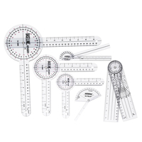 Règle dangle de rapporteur dangle de goniomètre de règle de colonne vertébrale médicale de 6Pcs 360 ° 12/8/6 p