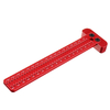 Règle de mesure de positionnement de trou dalliage daluminium de 185mm de Drillpro marquage de précision règle