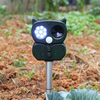 Répulsif pour animaux à ultrasons à énergie solaire Répulsif à taupes Rechargeable de jardin PIR Capteur antiparasitaire