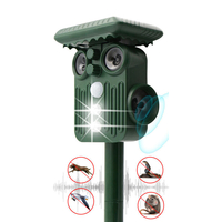 Répulsif solaire pour animaux à ultrasons infrarouge LED Flash lecteur chien chat 5 niveaux réglable étanche souris serp
