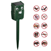 Répulsif solaire à ultrasons pour animaux nuisibles chat oiseau repoussé PIR capteur de mouvement lampe de poche jardin