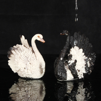 Résine de changement de couleur pour animaux de compagnie de thé chinois,  noir Swan,  plateau de jeu pour le thé,  ornemen