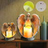 Résine électronique ange bougeoir plume ailes commémorative ornements décorations légères