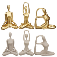 Résine Yoga Ornement Style Nordique Yoga Figure Dansante Décoration pour Yoga Studios Salles de Santé