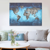 Rétro carte du monde peintures sur toile impression photo sans cadre maison papier peint Art déco