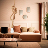 Rétro E27 support de base de lampe suspendue corde de chanvre pendentif lumière maison Restaurant décor AC90-260V