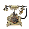 Rétro Vintage Bouton Poussoir Céramique Antique Téléphone Cadran Bureau Téléphone Décor À La Maison