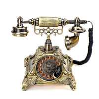 Rétro Vintage Bouton Poussoir Céramique Antique Téléphone Cadran Bureau Téléphone Décor À La Maison