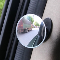 Rétroviseur HD En Verre Convexe 360 ​​° Grand Angle Miroir De Vue 5CM Voiture B Pilier Porte Côté