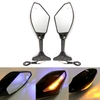 Rétroviseurs avec LED Signal de virage pour Yamaha Honda Kawasaki Suzuki