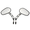 Rétroviseurs latéraux de bord coupé de bord noir pour Harley Sportster Softail Touring Dyna