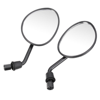Rétroviseurs latéraux noirs de vue arrière de moto de 8 / 10mm pour Yamaha