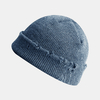 Rue trou cassé Style crâne chapeau propriétaire chapeau couleur unie hiver plus chaud bon chapeau en tricot élastique po