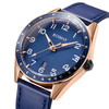 RUIMAS 573 Mode Hommes Montre 3ATM Étanche Lumineux Date Affichage Bracelet En Cuir Montre À Quartz
