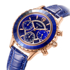 RUIMAS 592 Mode Femmes Montre Étanche Chronographe Bracelet En Cuir Lumière De Luxe Quartz Montre