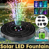 RVB LED Pompe de fontaine à énergie solaire avec 6 buses Pompe à eau Nuit Jardin flottant