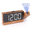 Réveil à projection numérique LED Double alarme Radio Snooze FM Radio USB Charge