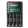 RYDBATT JBC03-11 Chargeur Smart Batterie avec 4 emplacements LCD Chargeur pour AA AAA Batterie