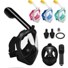 S / M / L / XL Masque de plongée entièrement sec pliable Anti-buée Masque de plongée réglable portable avec bouchons d&