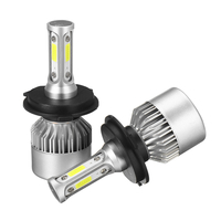 S2 72W voiture COB LED phares H4 H7 H1 9005 9006 H11 ampoule antibrouillard 8000LM 6500K 2 pièces