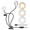 S2 double anneau lumières remplissent les lumières 3 couleurs luminosité réglable alimentation USB Live Selfie lumières