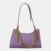 Sac à bandoulière à chaîne élégant pour femme avec motif crocodile