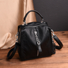 Sac à bandoulière anti-vol en cuir véritable pour femme