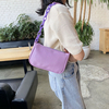 Sac à bandoulière décontracté à motif de crocodile solide pour femme