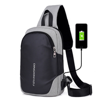 Sac à bandoulière de grande capacité de sac de poitrine imperméable de loisirs des hommes Nylon avec le chargement d&39
