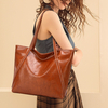 Sac à bandoulière de grande capacité Vintage en cuir PU pour femmes