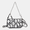Sac à bandoulière de mode décontracté de couleur unie de motif de peau de serpent pour femmes