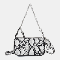 Sac à bandoulière de mode décontracté de couleur unie de motif de peau de serpent pour femmes
