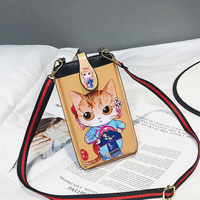 Sac à bandoulière de stockage de téléphone portable en cuir PU de dessin animé de 6, 5 pouces