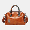 Sac à bandoulière en cuir de cire dhuile de sac à main vintage de femmes