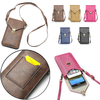 Sac à bandoulière en cuir Solt à double pont vertical universel pour téléphone de moins de 6, 3 pouces