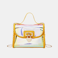 Sac à bandoulière en PVC à chaîne laser pour femme