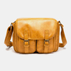 Sac à bandoulière en similicuir imperméable à rabat multi-poches vintage pour hommes
