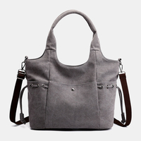 Sac à bandoulière en toile de grande capacité pour femmes,  sac à bandoulière pour shopping en plein air