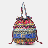 Sac à bandoulière en toile ethnique pour femmes Sac à bandoulière