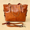 Sac à bandoulière fourre-tout imperméable vintage de grande capacité sac à bandoulière convertible en simili cuir