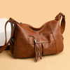 Sac à bandoulière multi-poches pour femme en similicuir vintage de grande capacité
