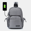 Sac à bandoulière étanche multi-couches de chargement USB pour hommes sac à bandoulière sac à bandoulière sac à dos