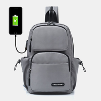 Sac à bandoulière étanche multi-couches de chargement USB pour hommes sac à bandoulière sac à bandoulière sac à dos
