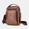 Sac à bandoulière étanche multifonction en cuir véritable pour homme
